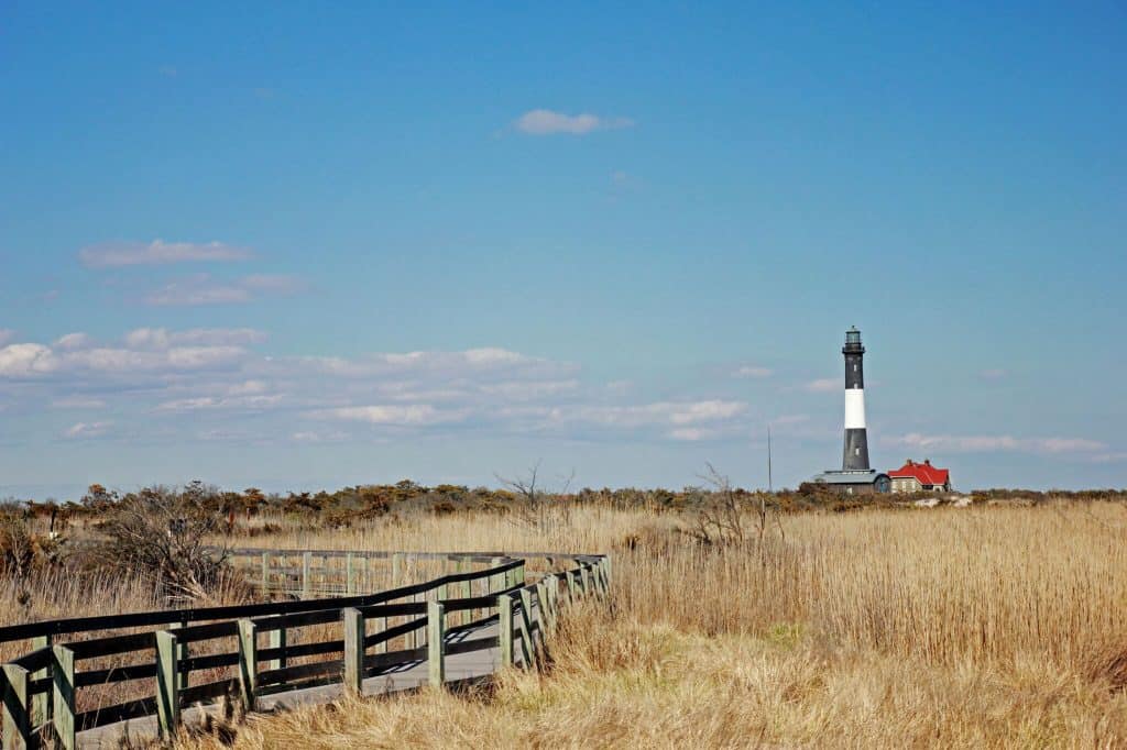Fire Island Lighthouse Light Station Fire Island National Seashore Great South Bay Robert Moses State Park Nature Trail Boardwalk Mash