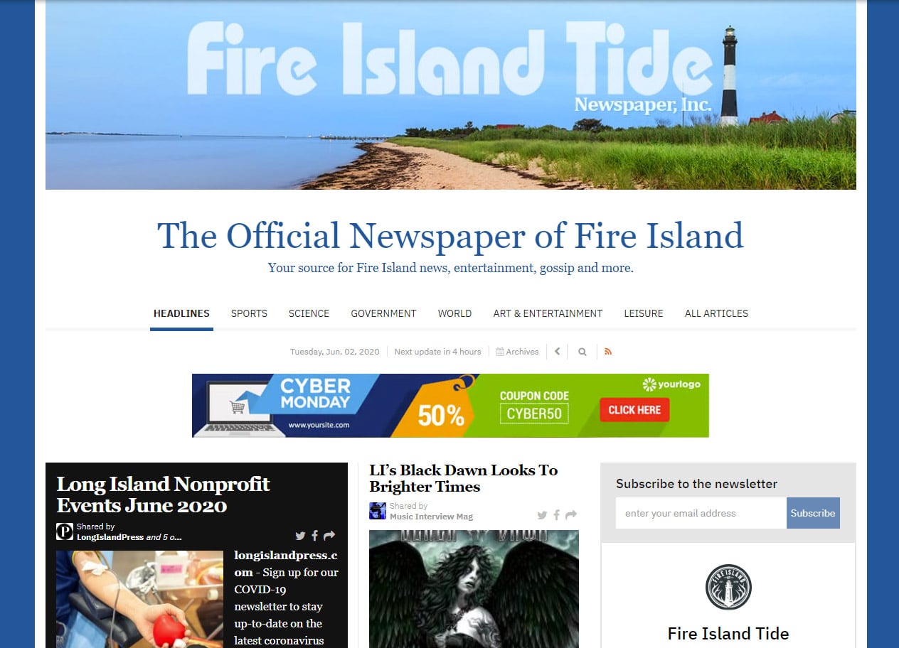 Fire Island Tide Newspaper Online Fire Island