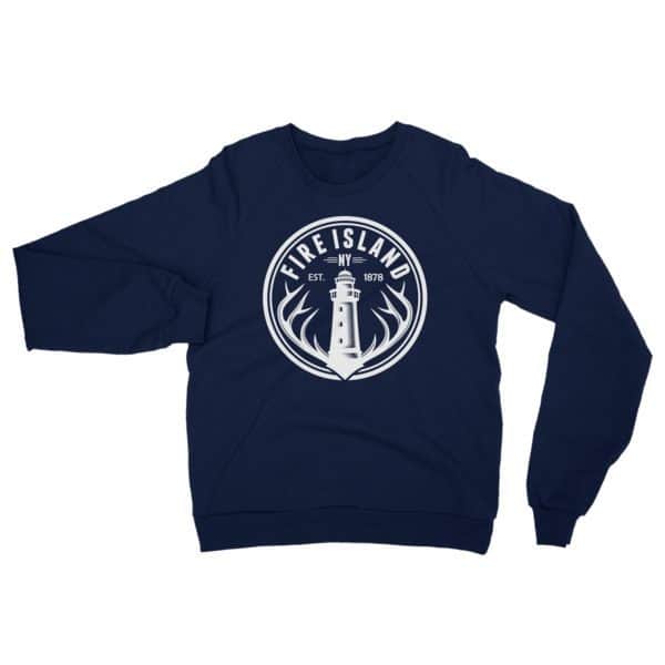 Classic sweatshirt fire Island lighthouse ny navy blue front