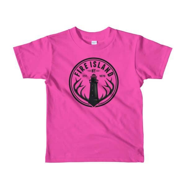 Fire Island ny logo kids pink short sleeve unisex T-shirts Youth shirt