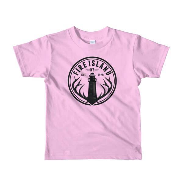 Fire Island ny logo kids pink short sleeve unisex T-shirts Youth shirt