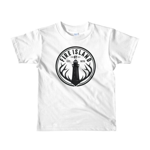Fire Island ny logo kids white short sleeve unisex T-shirts Youth shirt
